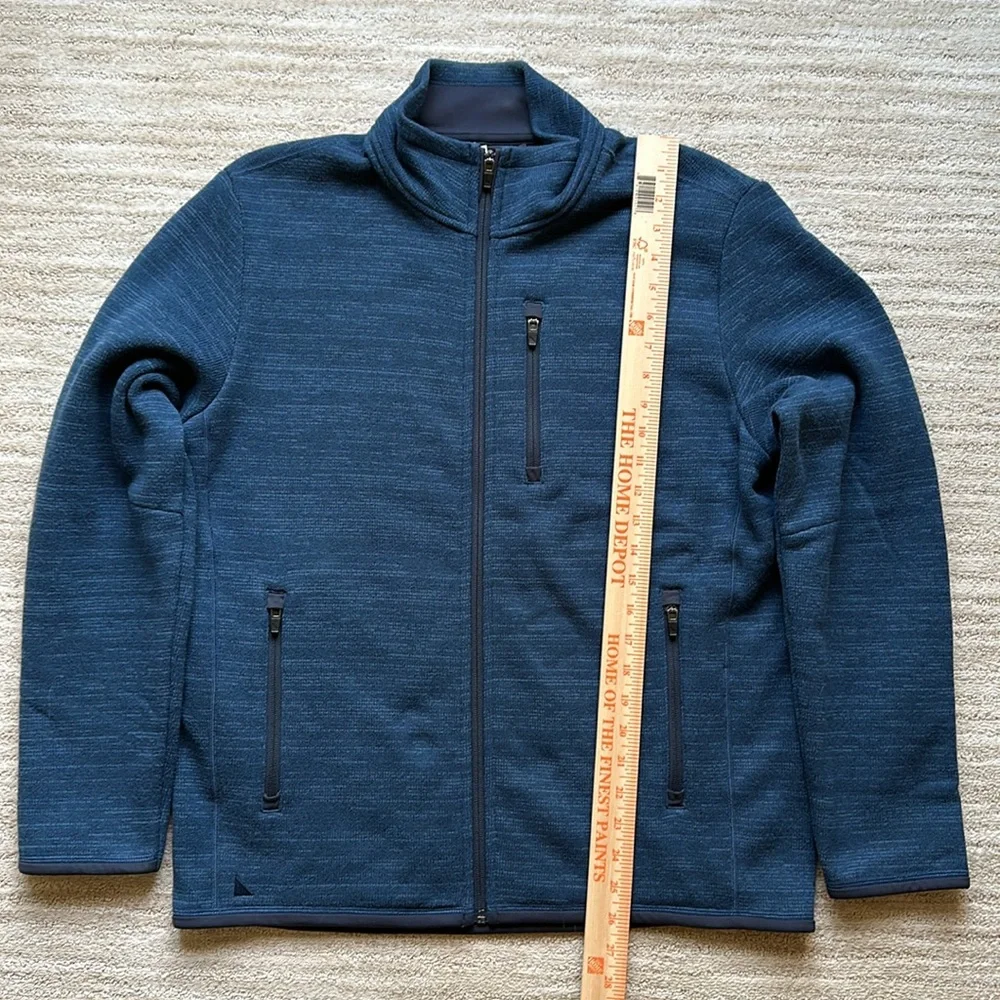 UNTUCKit Fleece Full-Zip Jacket Coat Blue Size Medium